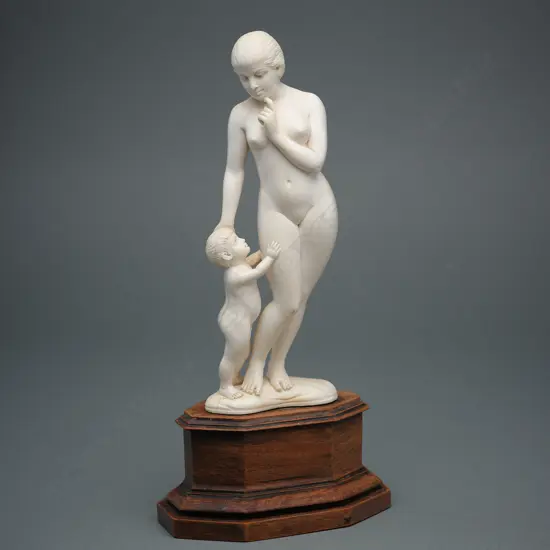 Indian ivory/wood figure,